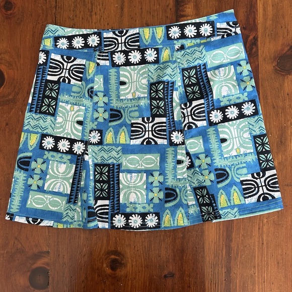 RIP SKIRT Floral Patchwork Mini Wrap SKIRT S Colorful Beach Surf Hawaiian Beachy - Picture 4 of 12